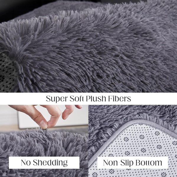 Black Rug, 8x10 Area Rugs for Living Room, Soft Plush Area Rugs for Bedroom, Non-Slip Indoor Carpet for Nursery, Study Room, Kids Room, Room Decor - Image 30