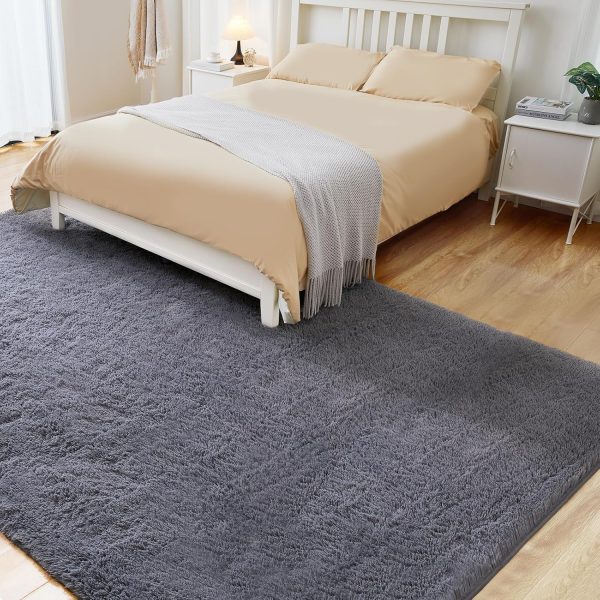 Black Rug, 8x10 Area Rugs for Living Room, Soft Plush Area Rugs for Bedroom, Non-Slip Indoor Carpet for Nursery, Study Room, Kids Room, Room Decor - Image 34
