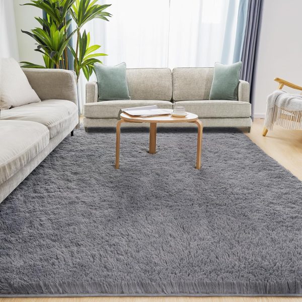 Black Rug, 8x10 Area Rugs for Living Room, Soft Plush Area Rugs for Bedroom, Non-Slip Indoor Carpet for Nursery, Study Room, Kids Room, Room Decor - Image 35