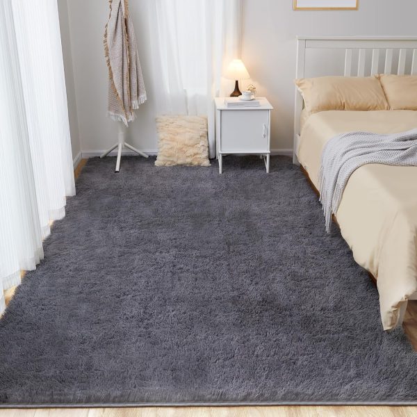Black Rug, 8x10 Area Rugs for Living Room, Soft Plush Area Rugs for Bedroom, Non-Slip Indoor Carpet for Nursery, Study Room, Kids Room, Room Decor - Image 36