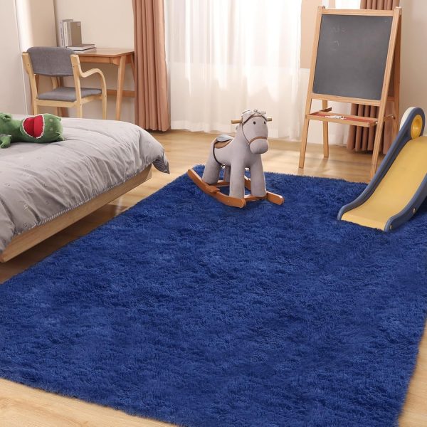 Black Rug, 8x10 Area Rugs for Living Room, Soft Plush Area Rugs for Bedroom, Non-Slip Indoor Carpet for Nursery, Study Room, Kids Room, Room Decor - Image 62