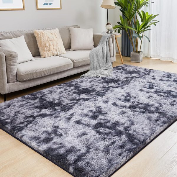 Black Rug, 8x10 Area Rugs for Living Room, Soft Plush Area Rugs for Bedroom, Non-Slip Indoor Carpet for Nursery, Study Room, Kids Room, Room Decor - Image 91