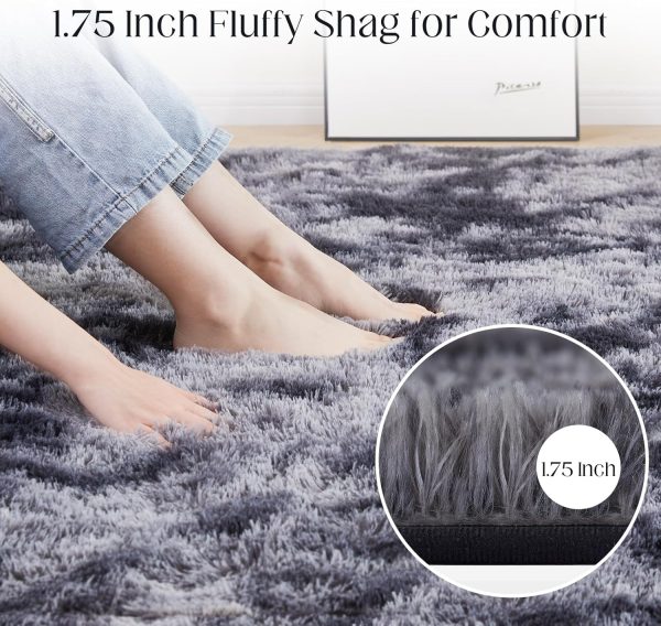 Black Rug, 8x10 Area Rugs for Living Room, Soft Plush Area Rugs for Bedroom, Non-Slip Indoor Carpet for Nursery, Study Room, Kids Room, Room Decor - Image 92