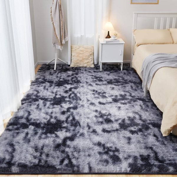 Black Rug, 8x10 Area Rugs for Living Room, Soft Plush Area Rugs for Bedroom, Non-Slip Indoor Carpet for Nursery, Study Room, Kids Room, Room Decor - Image 95