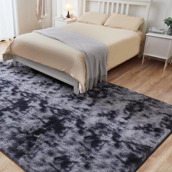 Black Rug, 8x10 Area Rugs for Living Room, Soft Plush Area Rugs for Bedroom, Non-Slip Indoor Carpet for Nursery, Study Room, Kids Room, Room Decor - Image 98