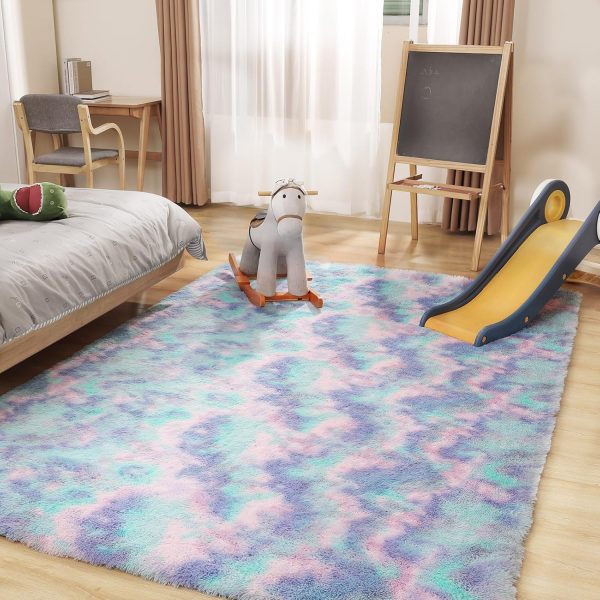 Black Rug, 8x10 Area Rugs for Living Room, Soft Plush Area Rugs for Bedroom, Non-Slip Indoor Carpet for Nursery, Study Room, Kids Room, Room Decor - Image 117