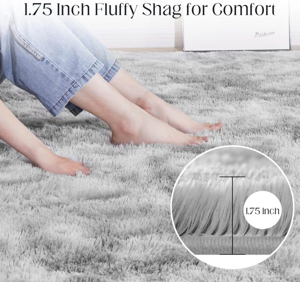 Black Rug, 8x10 Area Rugs for Living Room, Soft Plush Area Rugs for Bedroom, Non-Slip Indoor Carpet for Nursery, Study Room, Kids Room, Room Decor - Image 128