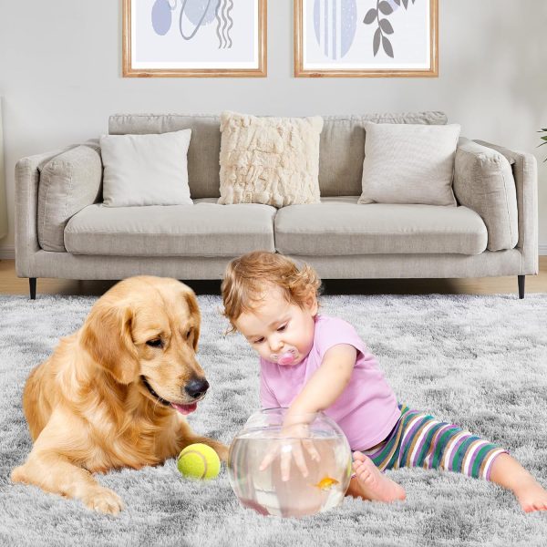 Black Rug, 8x10 Area Rugs for Living Room, Soft Plush Area Rugs for Bedroom, Non-Slip Indoor Carpet for Nursery, Study Room, Kids Room, Room Decor - Image 133