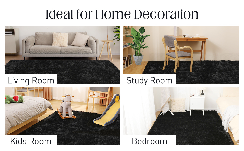 black area rug living room