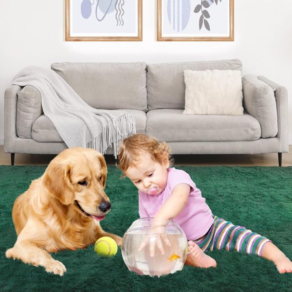 Ultra Soft Area Rugs for Living Room, 5x7 Tie-Dyed Light Grey Fluffy Plush Rugs for Bedroom, Non-Slip Floor Carpet for Nursery, Bedside, Playroom, Corridor, Indoor Decor - Image 85