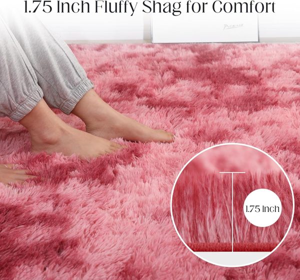 Fluffy Shag Area Rug, 4x6 Grey Rugs for Bedroom, Soft Plush Area Rugs for Living Room, Non-Slip Indoor Carpet for Nursery, Study Room, Dressing Room, Home Decor - Image 13