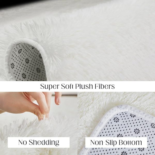 Fluffy Shag Area Rug, 4x6 Grey Rugs for Bedroom, Soft Plush Area Rugs for Living Room, Non-Slip Indoor Carpet for Nursery, Study Room, Dressing Room, Home Decor - Image 22