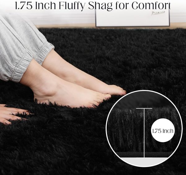 Fluffy Shag Area Rug, 4x6 Grey Rugs for Bedroom, Soft Plush Area Rugs for Living Room, Non-Slip Indoor Carpet for Nursery, Study Room, Dressing Room, Home Decor - Image 29
