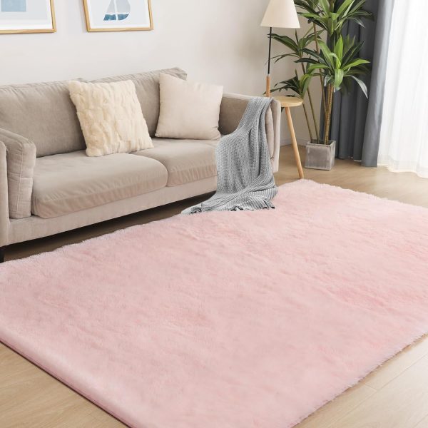 Fluffy Shag Area Rug, 4x6 Grey Rugs for Bedroom, Soft Plush Area Rugs for Living Room, Non-Slip Indoor Carpet for Nursery, Study Room, Dressing Room, Home Decor - Image 37