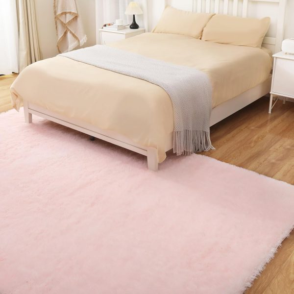 Fluffy Shag Area Rug, 4x6 Grey Rugs for Bedroom, Soft Plush Area Rugs for Living Room, Non-Slip Indoor Carpet for Nursery, Study Room, Dressing Room, Home Decor - Image 39