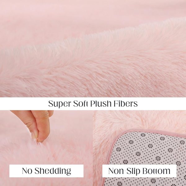 Fluffy Shag Area Rug, 4x6 Grey Rugs for Bedroom, Soft Plush Area Rugs for Living Room, Non-Slip Indoor Carpet for Nursery, Study Room, Dressing Room, Home Decor - Image 41