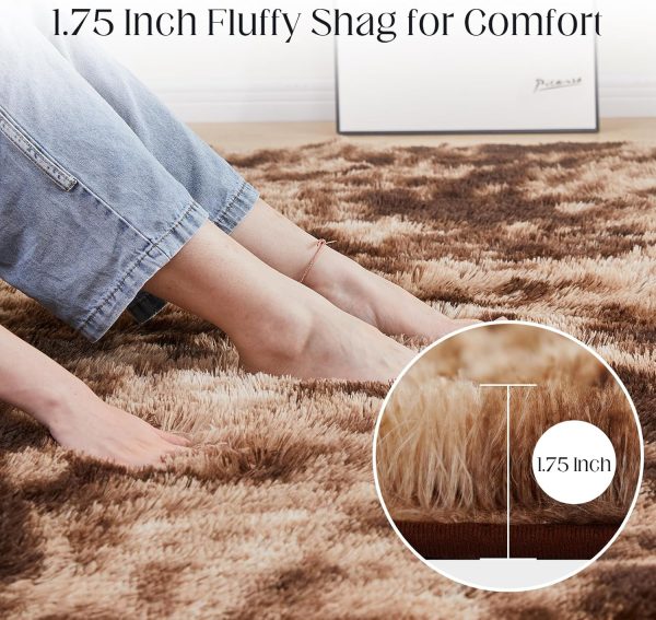 Fluffy Shag Area Rug, 4x6 Grey Rugs for Bedroom, Soft Plush Area Rugs for Living Room, Non-Slip Indoor Carpet for Nursery, Study Room, Dressing Room, Home Decor - Image 47