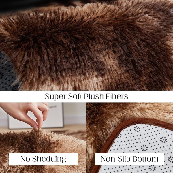 Fluffy Shag Area Rug, 4x6 Grey Rugs for Bedroom, Soft Plush Area Rugs for Living Room, Non-Slip Indoor Carpet for Nursery, Study Room, Dressing Room, Home Decor - Image 48