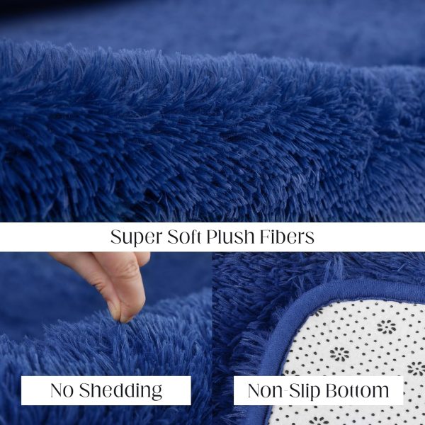Fluffy Shag Area Rug, 4x6 Grey Rugs for Bedroom, Soft Plush Area Rugs for Living Room, Non-Slip Indoor Carpet for Nursery, Study Room, Dressing Room, Home Decor - Image 57