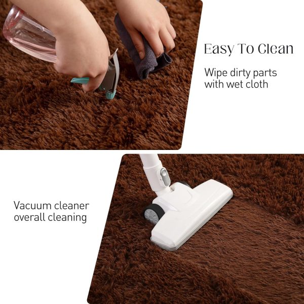 Fluffy Shag Area Rug, 4x6 Grey Rugs for Bedroom, Soft Plush Area Rugs for Living Room, Non-Slip Indoor Carpet for Nursery, Study Room, Dressing Room, Home Decor - Image 72