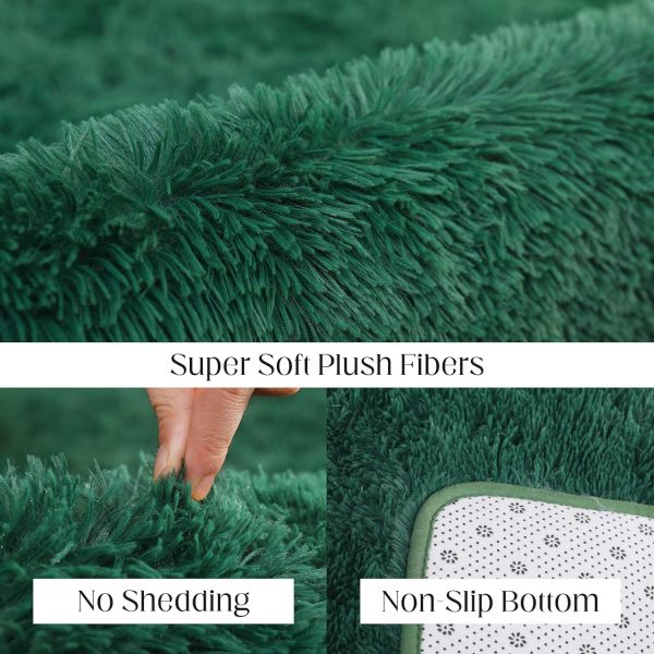 Fluffy Shag Area Rug, 4x6 Grey Rugs for Bedroom, Soft Plush Area Rugs for Living Room, Non-Slip Indoor Carpet for Nursery, Study Room, Dressing Room, Home Decor - Image 75