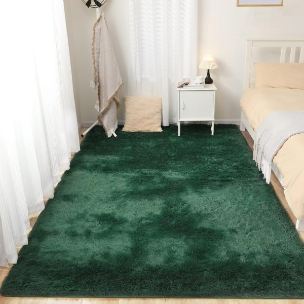 Fluffy Shag Area Rug, 4x6 Grey Rugs for Bedroom, Soft Plush Area Rugs for Living Room, Non-Slip Indoor Carpet for Nursery, Study Room, Dressing Room, Home Decor - Image 80