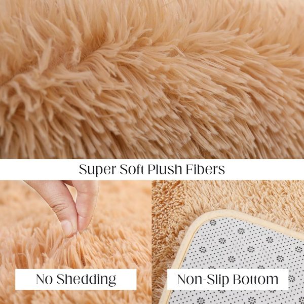 Fluffy Shag Area Rug, 4x6 Grey Rugs for Bedroom, Soft Plush Area Rugs for Living Room, Non-Slip Indoor Carpet for Nursery, Study Room, Dressing Room, Home Decor - Image 84