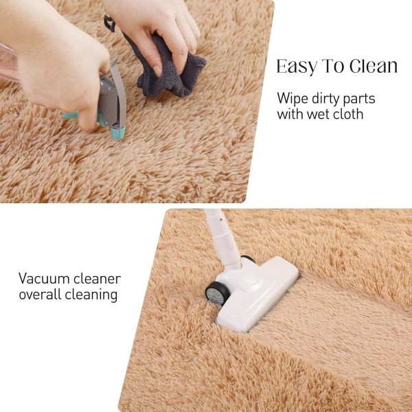 Fluffy Shag Area Rug, 4x6 Grey Rugs for Bedroom, Soft Plush Area Rugs for Living Room, Non-Slip Indoor Carpet for Nursery, Study Room, Dressing Room, Home Decor - Image 87