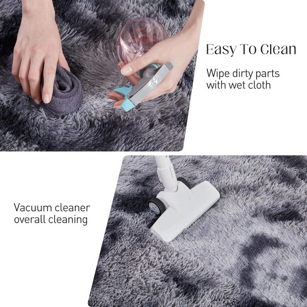 Fluffy Shag Area Rug, 4x6 Grey Rugs for Bedroom, Soft Plush Area Rugs for Living Room, Non-Slip Indoor Carpet for Nursery, Study Room, Dressing Room, Home Decor - Image 99