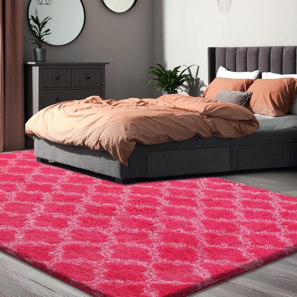 Plush Area Rug 4x6 Feet High Pile Rugs for Living Room, Ultra Soft Indoor Carpet for Bedroom, Kids Room, Playroom, Home Decor, Geometric, Light Grey/White - Image 20