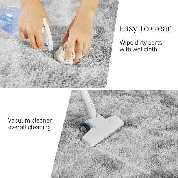 Fluffy Shag Area Rug, 4x6 Grey Rugs for Bedroom, Soft Plush Area Rugs for Living Room, Non-Slip Indoor Carpet for Nursery, Study Room, Dressing Room, Home Decor - Image 132
